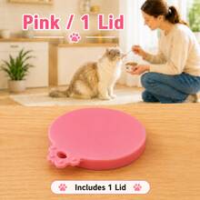 Couvercle de boîte de nourriture pour animaux de compagnie, ensemble de cuillères optionnel, couvercle en silicone pour boîtes de nourriture humide pour chats et chiens, convient aux boîtes de nourriture pour animaux de compagnie courantes, fournitures de nourrissage et de stockage quotidiens. - 500ml - Voir 9
