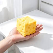 創意傑瑞起司慢回彈玩具－大號方形起司慢回彈玩具－可塑形起司慢回彈玩具－起司食物玩具－紓壓－超柔軟觸感－創意療癒觸感收藏品－ - 彩色 - 查看 12
