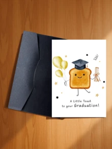 1pc Graduation Greeting Card "Cheers To Your Graduation", Congratulations Card, Graduation Gift Card, Cute Graduation Card - Multicolor - View 21