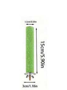 1pc Random Color Pet Parrot Frosted Perch, Claw Grinding Stick, Bird Cage Perch, Myna/Thrush/Peacock Bird Chewing And Beak Grinding Stone, Bird Perch Accessory For Beak And Claw Grinding - View 15