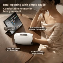 Haier Wireless Hand Massager - 3 Adjustable Modes . Type-C Fast Charging . Large Capacity Long Battery Life . 10-Minute Smart Timer . Lightweight And Portable - White - View 4