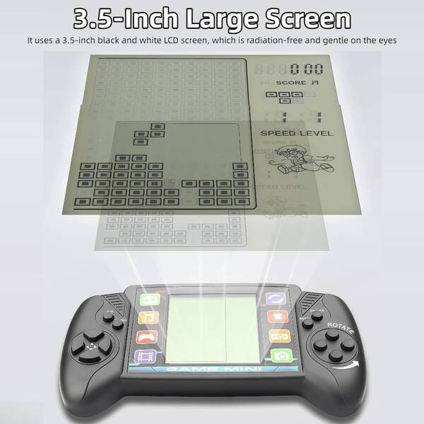 1pc Pocket Handheld Console 3.5 Inch LCD Portable Game Player With Built-In 23+26 Games