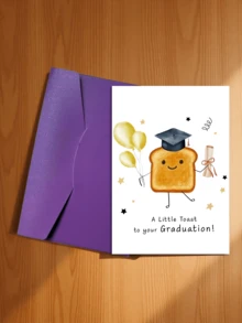 1pc Graduation Greeting Card "Cheers To Your Graduation", Congratulations Card, Graduation Gift Card, Cute Graduation Card - Multicolor - View 20