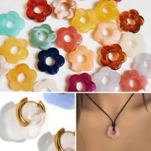 12/18/24/30/36/48/60/86/96/106Pcs Hollow Flower Spacer Beads, Large Hole Loose Beads Decorative Beads, Suitable For DIY Bracelets, Necklaces, Keychains/Phone Chains Pendant And Other Handmade Crafts Accessories (Random Color) - Multicolor - View 5
