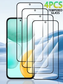 4pcs Honor Tempered Glass Screen Protector, Anti-Scratch, Bubble-Free, High Definition Transparent, 9H Hardness, Anti-Bubble, Compatible With Phone Case - Clear - View 35