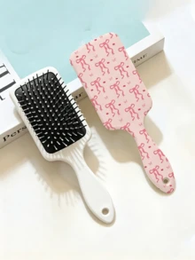 1 Peça Pente de Almofada de Ar com Estampa de Borboleta e Flor, Pente Fofo Desembaraçante de Massagem com Dentes Largos, Adequado para Meninas e Estudantes; Acessório de Penteado, Ferramenta de Estilo, Combina com Verão, Férias, Viagens ao Ar Livre, Pode Ser Usado como Acessório de Moda, Também é um Ótimo Presente - Multicolorido - Visão 4