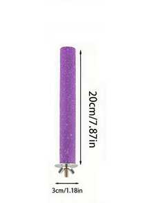 1pc Random Color Pet Parrot Frosted Perch, Claw Grinding Stick, Bird Cage Perch, Myna/Thrush/Peacock Bird Chewing And Beak Grinding Stone, Bird Perch Accessory For Beak And Claw Grinding - View 16