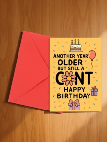 1pc Funny & Humorous Birthday Card With Lively Jokes, Suitable For Adult Birthday Party, Guaranteed To Make You Laugh - 16*11cm - View 16