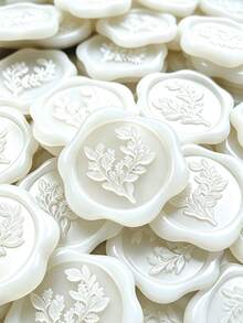 25 PCS Translucent Eucalyptus Pattern Wax Seal Stickers, Wedding Invitation Envelope Sealing Stickers, Self-Adhesive Stickers, Perfect For Invitations, Christmas, Gift Wrapping, Parties And More - Flower Shape - View 2