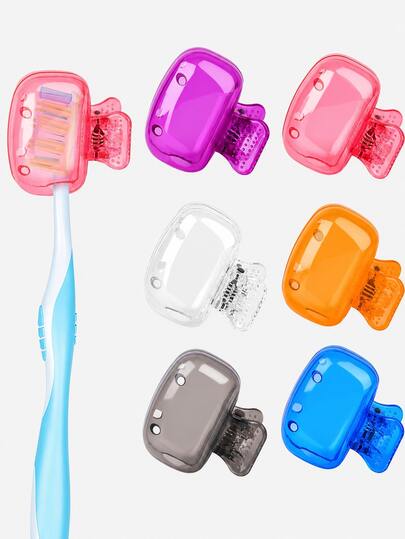 6Pcs Toothbrush Covers Portable Toothbrush Protectors Coverings Clips Tooth Brush Storage Head Cover Cap Tooth Brush Covers For Kids Bathroom Home Travel Tooth Brush Case