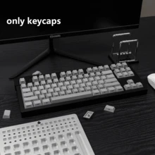 107 鍵灰色側印 PBT 昇華印原高度鍵帽套組，兼容 61/64/68/75/84/87/96/980 - 查看 12