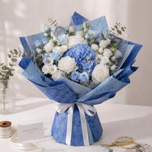 4pcs 4-Color Embossed Solid Color Wrapping Paper, Premium Cool Tone Blue Series Wrapping Paper, 44.5*76.2cm (17.5*30 Inches), 120g Thickened Matte Premium Gift Wrapping Paper, Suitable For DIY Bouquets, Gift Boxes, Birthdays, Weddings, Parties, And Holiday Wrapping - SY-aBCD - View 5