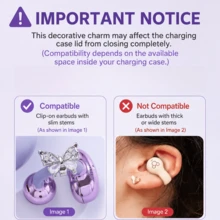 Arvin For Huawei FreeClip 2, Shokz OpenDots‑ONE, TOZO Open‑EarRing, Slim C‑Bridge OWS, Bluetooth Headphone Decor Clip-On Charms. (Headphones Not Included, Only Selling Decorative Clips) - View 10