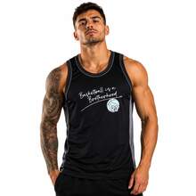 Men's Sports Tank Top For Sports Activities And Casual Use - Black and Gray - View 1