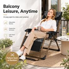 Portable Folding Siesta Chair For Patio, Garden, Balcony And Indoor Relaxation - B (Random Color) - View 3