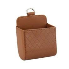 Car Air Vent Storage Box PU Leather Hanging Storage Bag Phone Glasses Keys Coins Cards Storage Bag Universal Car Interior Accessories For Sedans SUVs Trucks - A - View 10