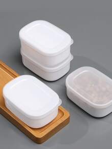 1/3/5pcs Small Food Storage Containers, Plastic Meal Prep Bento Boxes, Fruit & Snack Divider Boxes, Microwave Kitchen Organizer - Multicolor - View 4