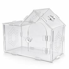 Transparentes Acryl Insekten Terrarium Haus, Spinnen Habitat mit magnetischer Frontöffnung, Belüftungslöchern und oberem Futterport für Springspinne, Vogelspinne, Mantis, Skorpion, Schnecke und Baby G - Transparent - Übersicht 2