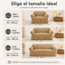 Sofa Slipcovers - Beige - View 2