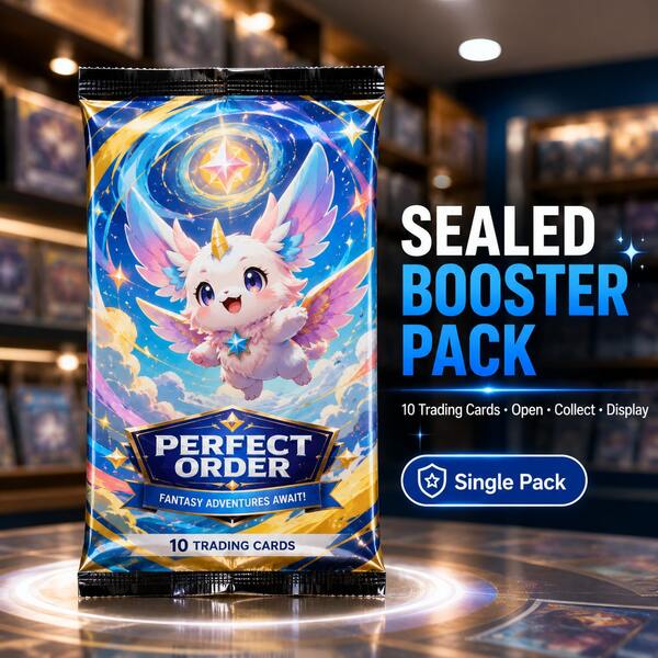 Trading Card Booster Pack With 10 Cards Sealed Pack Style For Card Opening And Collector Gift Use