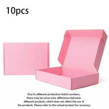 10 piezas Cajas de cartón corrugado rosa, Cajas postales, Cajas de embalaje express, Materiales de embalaje, Cajas de embalaje de avión, Cajas de regalo, Cajas corrugadas, Cajas express, Cajas de embalaje - rosa - Ver 15