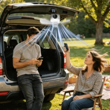 A Portable USB Charging Hanging Fan With Built-In Light,Featuring 4-Speed Wind Adjustment And 3-Level Brightness Regulation, Remote Control And Timing Functions. It Is Suitable For Camping Tents, Dormitories, Bedrooms, Gazebos And Travel. - USB + With Remote Control - View 6