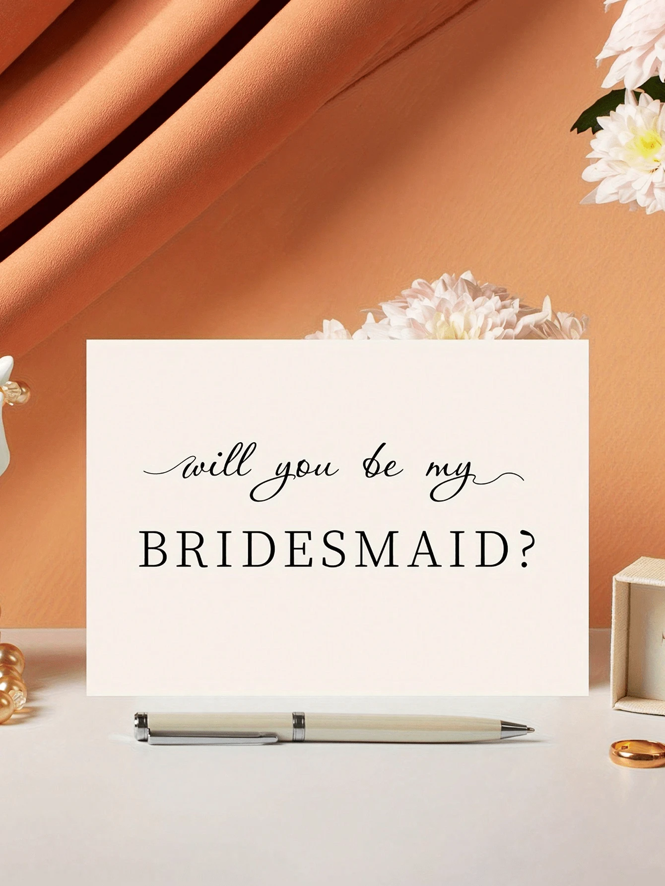 10/5/1pcsFun Cards With Envelopes, Invitation: Will You Be My Bridesmaid? Wedding Invitation, Friend Bridesmaid Invitation Gift, Blessing Gift - Multicolor - View 1