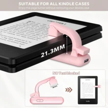 Kindle 翻頁戒指，適用於 Kindle Paperwhite/Oasis/Scribe 的翻頁器，免藍牙夾式 Kindle 點擊器，相容 iPhone 平板電腦的相機遙控器，適合厚保護殼，附收納袋 - 彩色 - 查看 1