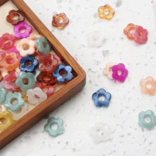 12/18/24/30/36/48/60/86/96/106Pcs Hollow Flower Spacer Beads, Large Hole Loose Beads Decorative Beads, Suitable For DIY Bracelets, Necklaces, Keychains/Phone Chains Pendant And Other Handmade Crafts Accessories (Random Color) - Multicolor - View 6