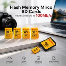 Thẻ nhớ Micro SD Kodak 32GB/64GB/128GB/256GB, Thẻ nhớ TF Class 10 A1 (Kèm bộ chuyển đổi) - Xem 3