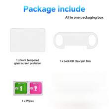 1Pack Screen Protector For PS PSV 1000 Front Tempered Glass +Back Clear Full Protective Film For PSV 2000 Handheld Bubble Free Easy Install Scratch Resistant Full Coverage Protective Film For Retro Gaming Handheld - View 6