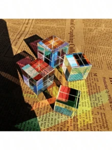 Kubus Birefringent X-Cube Kaca Optik: Prisma Pemisah Kombinasi RGB, Hadiah Edukasi, Eksperimen Fisika di Kelas, Cocok untuk Usia 14 Tahun ke Atas - MultiWarna - View 8