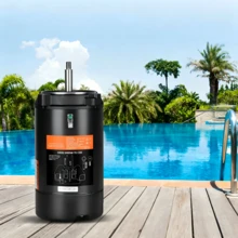 Motor de bomba de piscina    de , estructura 56J, 115 V (8 A)/230 V (4 A), 3450 RPM, 60 Hz, factor de servicio 1,5, condensador de 80 μF/250 V, motor de repuesto con brida redonda y rotación en sentido antihorario. - 0.75 CV - Ver 9