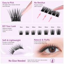 [Lowest Price In 30 Days]Self Adhesive Eyelashes, 120 Pcs Self Adhesive Eyelash Clusters, No Glue Needed, 2-Strip Tape - Longer Lasting, No Sticky Pre Glued Eyelashes (Volume-Mixed) - D10 - 查看 4