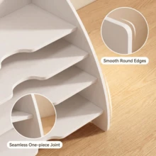 1pc TOMYEUS File Holder Creative File Rack Data Classification Rack Office Desk Organizer Multi-Layer Storage Box Large-Capacity Finishing Rack File Organizer - Fan-shaped Shelf - View 7
