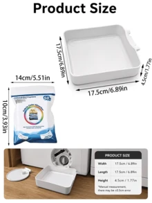 Washing Machine Base Water Tray Leak-Proof Mat Durable Easy To Clean Anti-Overflow Floor Protection Thickened Anti-Slip Tray Stand, Collection Tray, Leak-Proof Pad, Durable Material Appliance Pad, Leak-Proof Mat, Home Goods, Home Cleaning Additions - Washing Machine Drain Pan - View 5