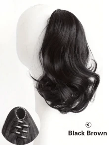 Kurze matte Blumen-Haarspange Perücke Zopf, natürlich aussehende synthetische Haar-Zopf-Perücke, langer flauschiger Stil, geeignet für den täglichen Gebrauch. Haaraccessoire, lässige Haarspange, elegante Haarspange, Haarklammer Schule - Verschiedenfarbig - Übersicht 17