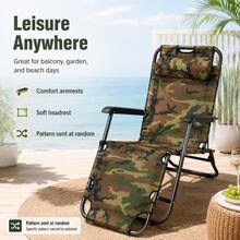 Portable Folding Siesta Chair For Patio, Garden, Balcony And Indoor Relaxation - C (Random Color) - View 4