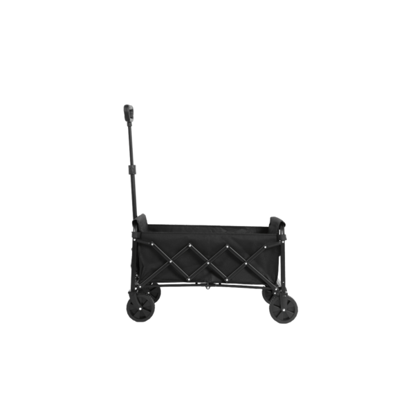 Chariots de plage pliants légers et robustes avec roues - Chariots utilitaires d'extérieur pour l'épicerie, le camping, le shopping, le sport, le jardin, grande capacité - Noir