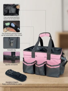 Large Capacity Outdoor Storage Bag, Camping Organizer Bag, Cleaning Tool Storage Bag, Multi-Function Storage Bag, Crossbody Handheld Portable Cleaning Tool Waist Bag, Outdoor Miscellaneous Storage Bag - Multicolor - View 6