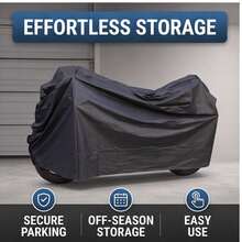 1-Pack Heavy-Duty EVA Motorcycle/Bike Cover Waterproof UV-Resistant Snowproof Fits Most Models, Black, Outdoor Vehicle Protection, Stylish Motorcycle Cover, UV-Blocking Cover - Multicolor - View 7