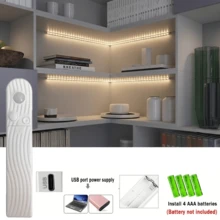 Motion Sensor LED Strip Light, 16.4FT Battery Operated PIR Infrared Motion Night Light For Wardrobes, Cabinets, Bedside & Stairs, Auto On/Off Hands-Free Lighting With Adjustable Timer (Batteries Not Included) - Motion Sensor Light Strip - View 3
