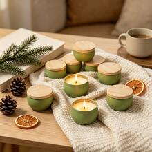 HIZTGHC 54pcs/Set DIY Candle Making Kit, 10 Durable Candle Jars With Wood Grain Lids, Includes Complete Matching Handmade Accessories, Suitable For Customized Handmade Gifts, Birthday And Holiday Party Decorations - 54pcs/Set - View 2