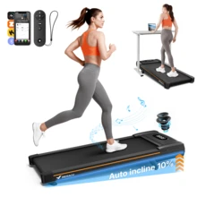 MERACH Walking Pad With Incline 10% Auto Treadmill For Home, 350lbs Capacity 3.0HP Super Quiet Brushless Walking Pads Under Desk, 16.5"X41.3" Mat Walk Pad With Remote & LED W50 Walking OAD - US A Type Plug(110-127V) - View 12