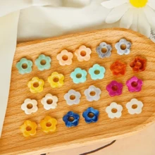 12/18/24/30/36/48/60/86/96/106Pcs Hollow Flower Spacer Beads, Large Hole Loose Beads Decorative Beads, Suitable For DIY Bracelets, Necklaces, Keychains/Phone Chains Pendant And Other Handmade Crafts Accessories (Random Color) - Multicolor - View 10