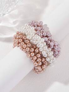 3pcs Women's Rhinestone Hair Scrunchies, Hair Accessories - Multicolor - View 15