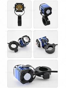 GLANBERT 12-80V 摩托車輔助頭燈 LED 聚光燈，額外聚光燈，通用於電動摩托車/自行車 - 對裝+開關 - 查看 11