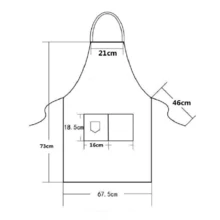 1件裝 聚酯纖維輕量透氣廚房中性服務員烹飪餐廳圍裙，附口袋，可調節掛脖設計，男士美甲沙龍美容院圍裙，女士圍裙 - 駝色 - 查看 5