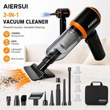 20000Pa High-Power Car Vacuum Cleaner, Handheld Portable Blower, Mini Cordless Air Duster With LED Light, 3-Speed Adjustable Air Blower For Car, Home, Office, And Pet Use 2000mAh - Black - View 2