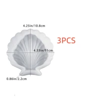 SILIKE LUFEI 1件/3件貝殼收納盤石膏矽膠模具 - 白色 - 查看 9